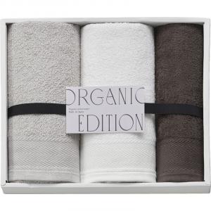 オーガニックエディション オーガニックコットン使用国産フェイスタオル2P&ウォッシュタオル OE1025
