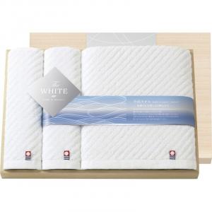 今治 ザ ホワイト 日本製 バスタオル&フェイスタオル2P(木箱入) 65550