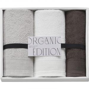 オーガニックエディション オーガニックコットン使用国産フェイスタオル2P&ウォッシュタオル OE1025