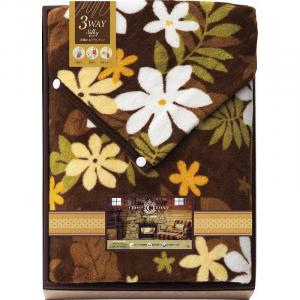 クロスロード あったかアイデア&厳選素材 羽織れるホック付き ブランケット 2435